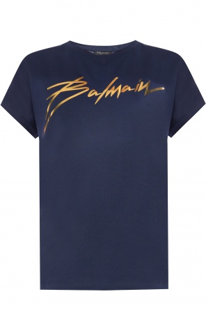 T-shirt z nadrukowanym logo, zdjęcie 1 T-shirt z nadrukowanym logo od Balmain